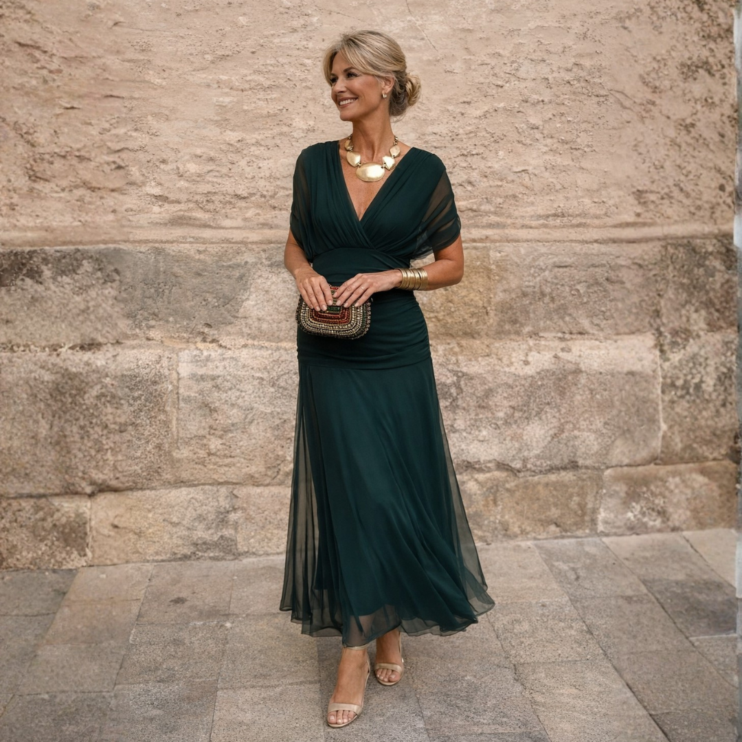Megan | Elegant Green Dress