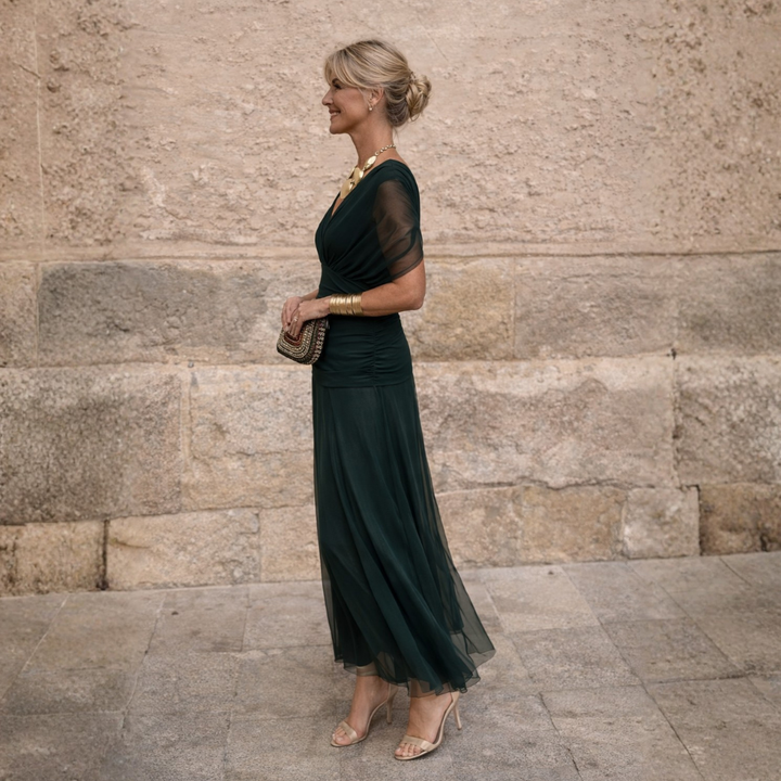 Megan | Elegant Green Dress