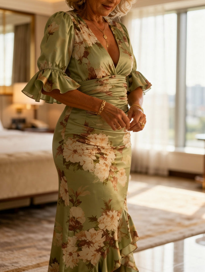 Elara™ | Elegant Floral Maxi Dress 🌿