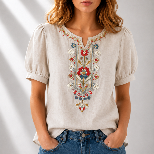 Celeste™ | Elegant Embroidered Blouse